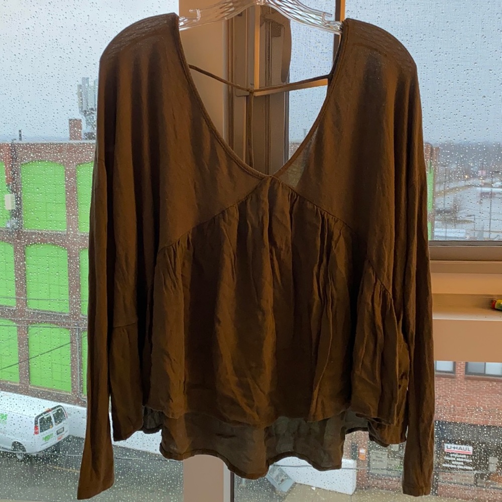 Urban Outfitters Green Flowy Blouse